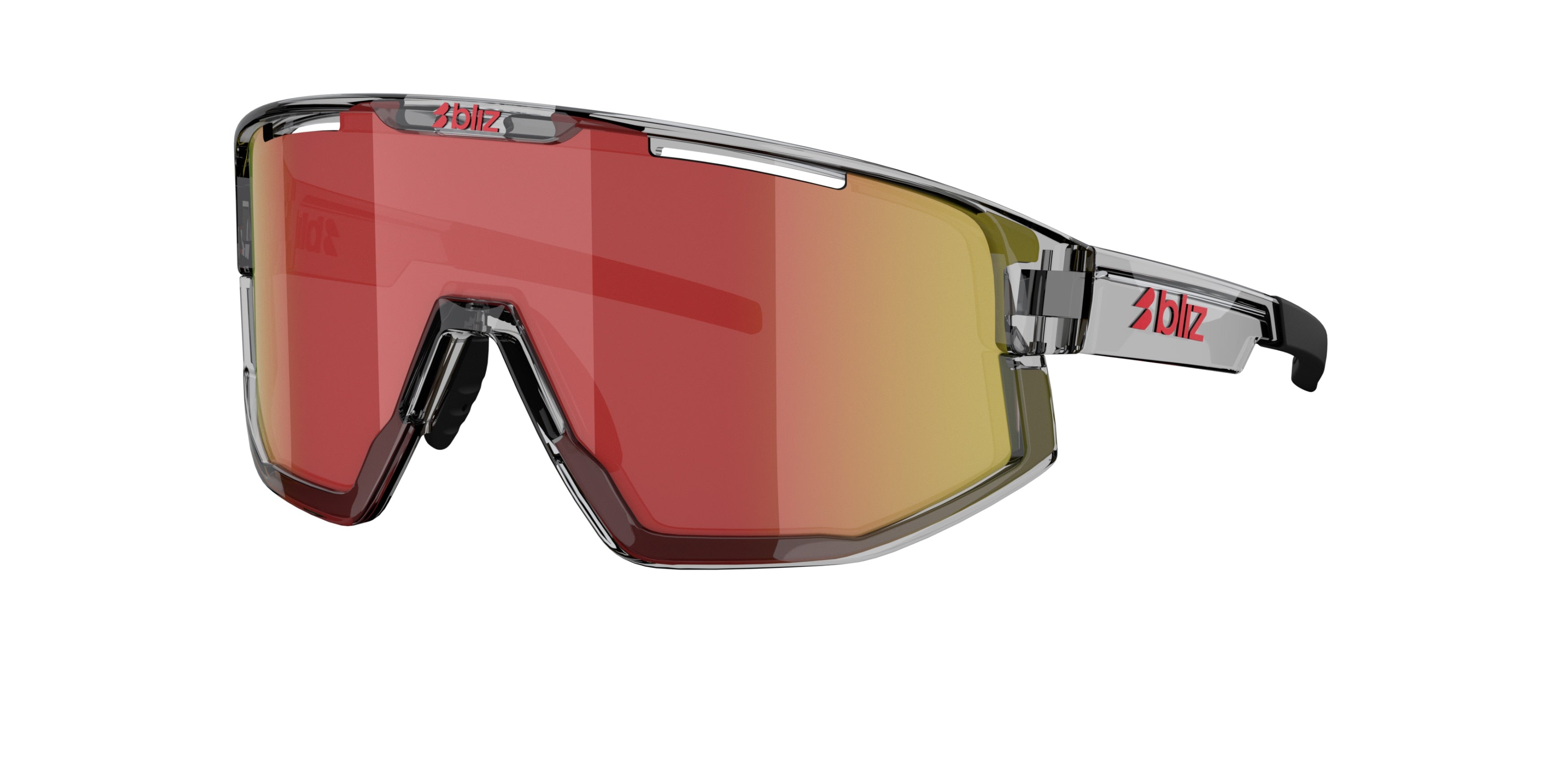 Gafas Sol Bliz Fusion/Gris Oscuro Transparente/Rojo
