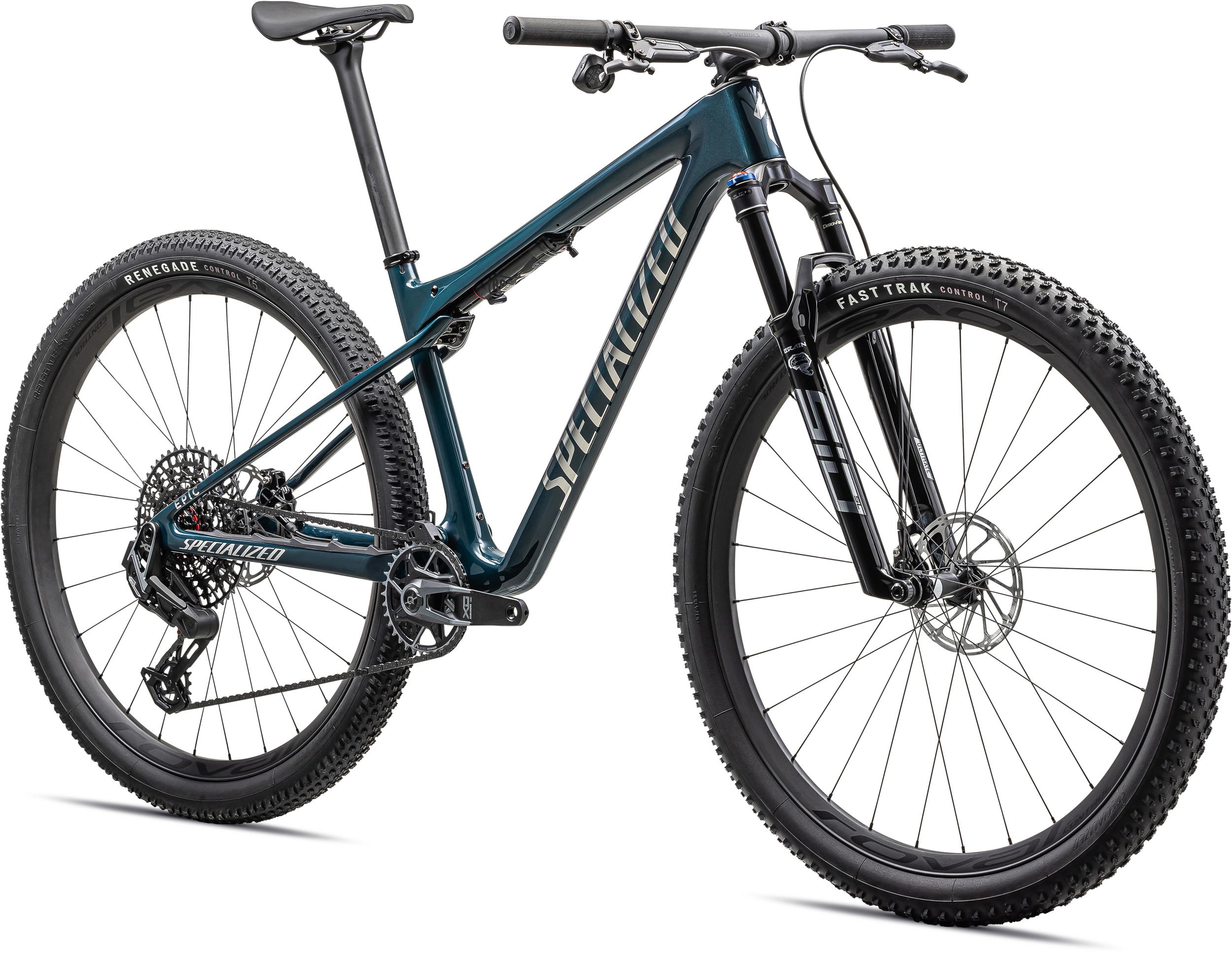Bicicletas MTB XC Epic World Cup Pro Specialized 2024 Gloss Deep Lake Metallic/Chrome