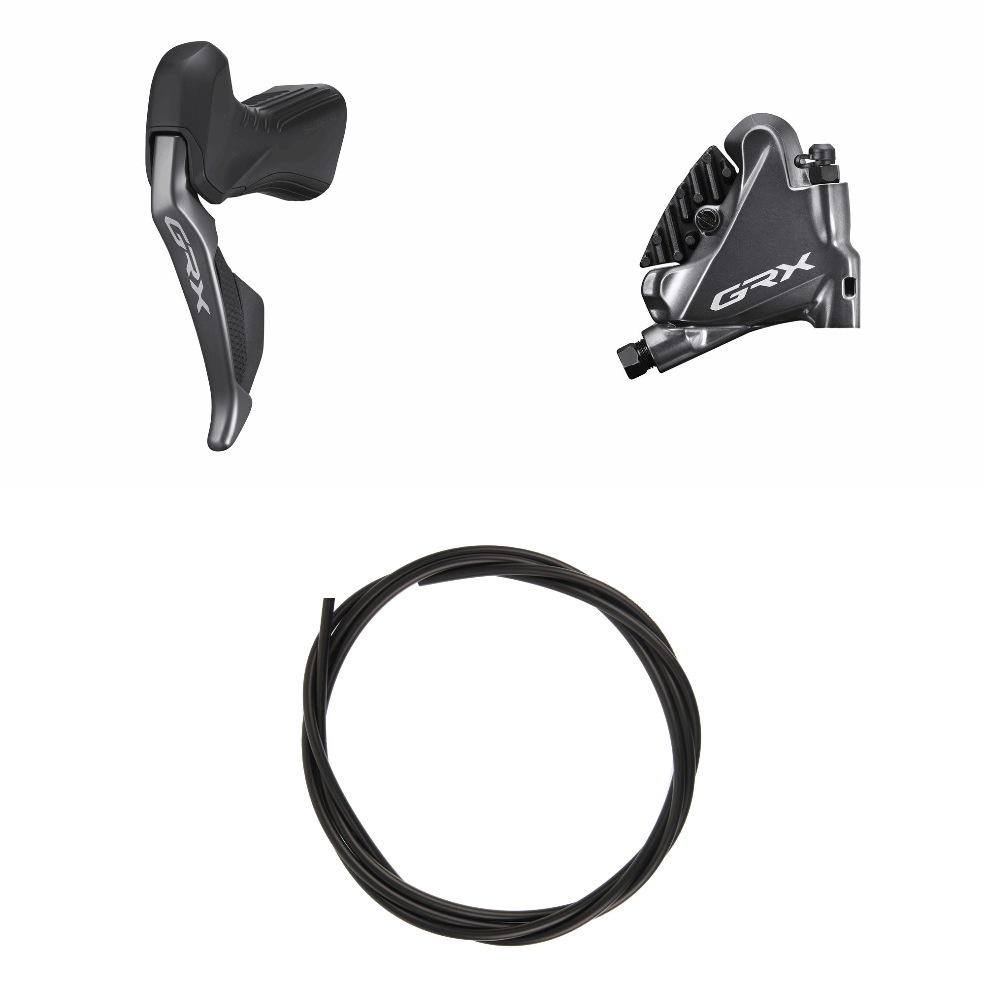 Kit Freno Disco Hidráulico Shimano GRX BR-RX810/ST-RX815 Delantero/Izquierdo Resina Aletas Adaptador 160mm Latiguillo 1000mm Negro #2