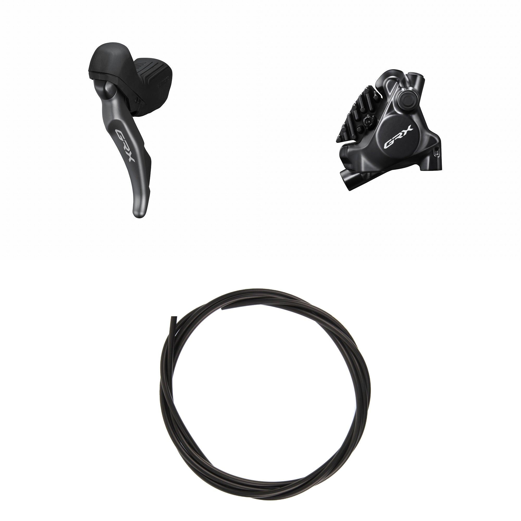 Kit Freno Disco Hidráulico Shimano GRX BR-RX820/ST-RX820 Delantero/Izquierdo Resina Aletas Adaptador 160mm Latiguillo 1000mm Negro #2