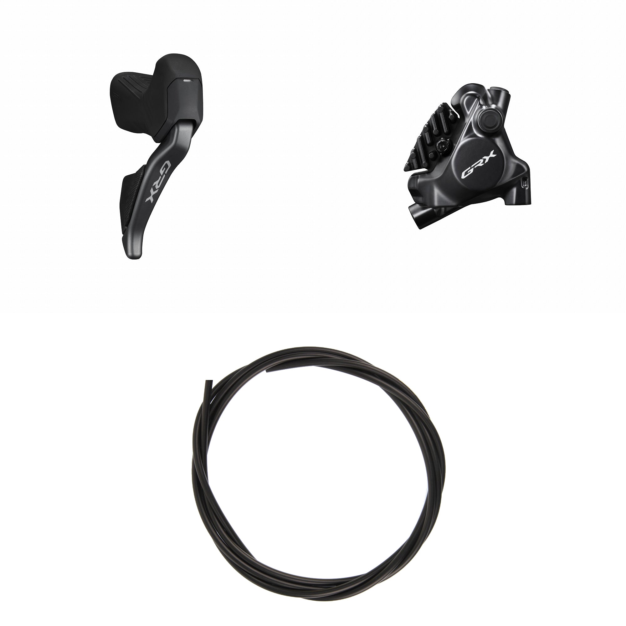 Kit Freno Disco Hidráulico Shimano GRX BR-RX820/ST-RX825 Trasero/Derecho Resina Aletas Sin Adaptador Latiguillo 1700mm Negro #2