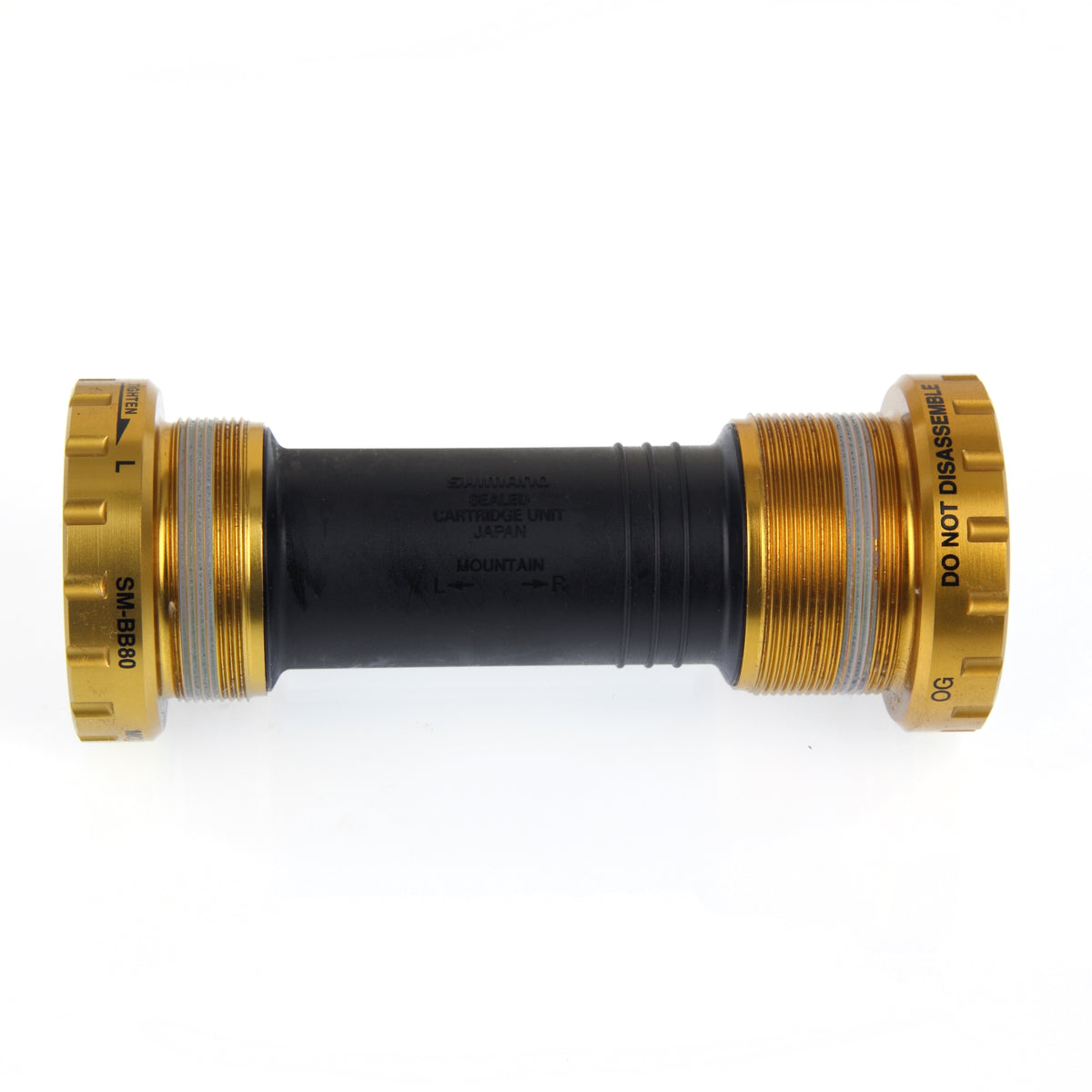 Eje Pedalier Shimano SM-BB80 Hollowtech II BSA Rosca Negro/Oro