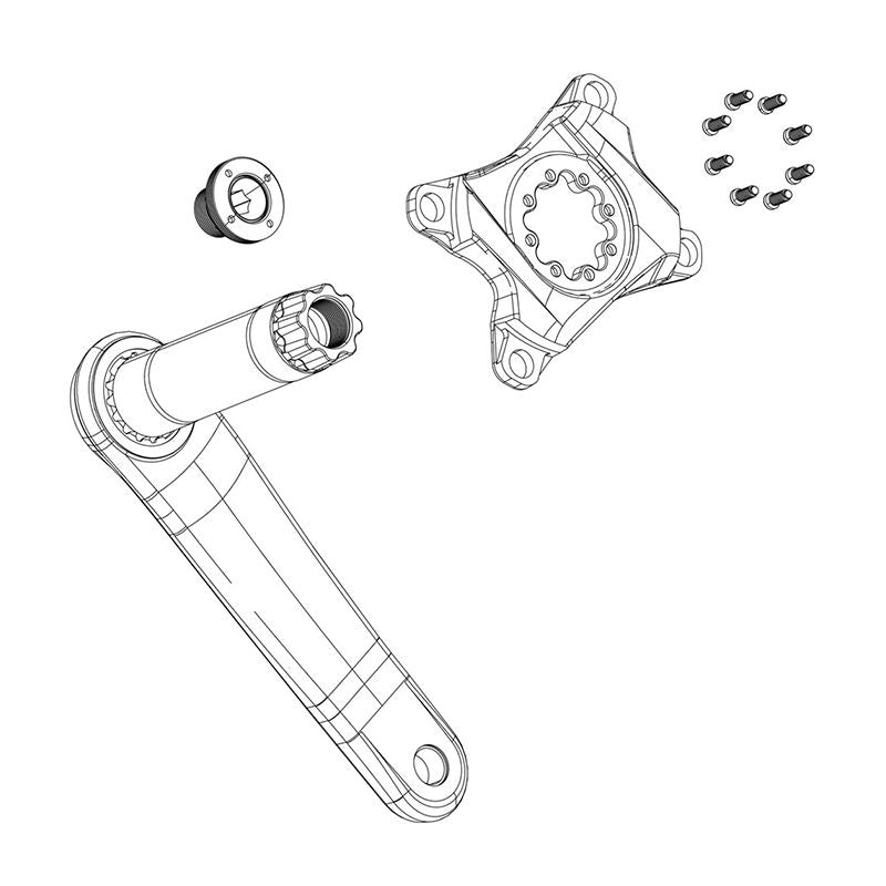 Kit Tornillos Biela Auto Extractor Sram Dub M18/M30 Negro