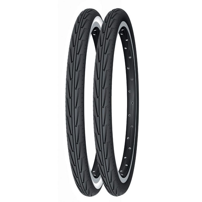 Cubierta Michelin Diabolo City 20x1-3/8 Acces Line Rigida Blanco/Negro