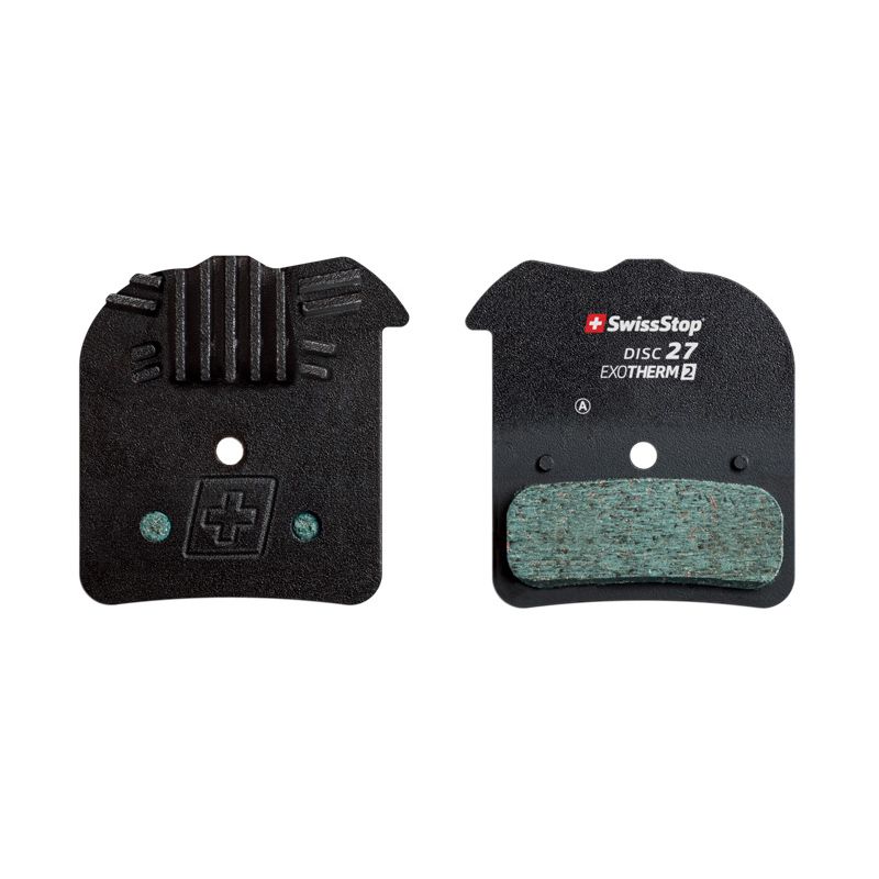 Juego Pastillas Freno Swisstop Disc 27 Exotherm2 Acero Aleta Refrigeración Shimano/FSA Negro