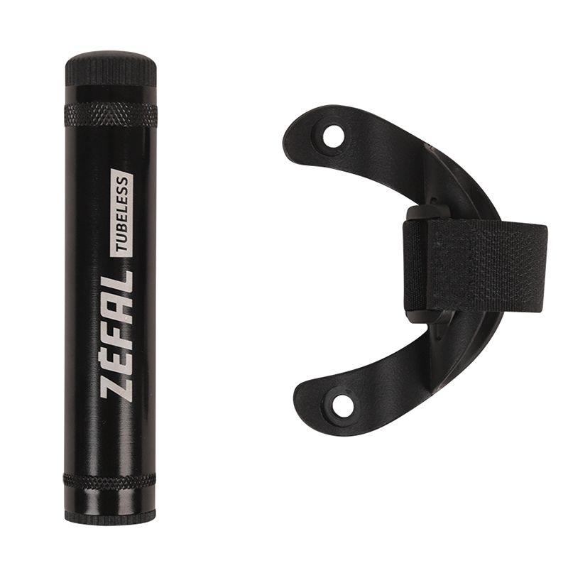 Kit Mechas Zefal Reparacion Tubeless Soporte Portabidon Negro