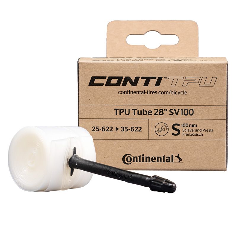 Cámara Continental Tpu 28" Valvula Presta Negro 100mm