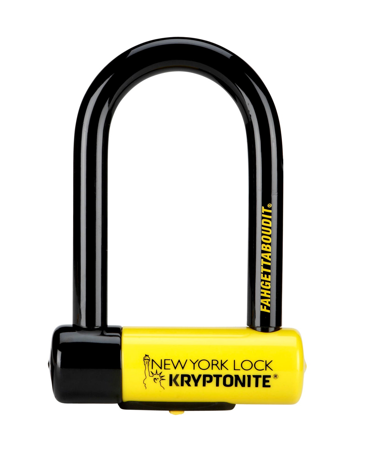Kryptonite U-Lock New York Fahgettaboudit 8.26x15.24cm Negro/Amarillo