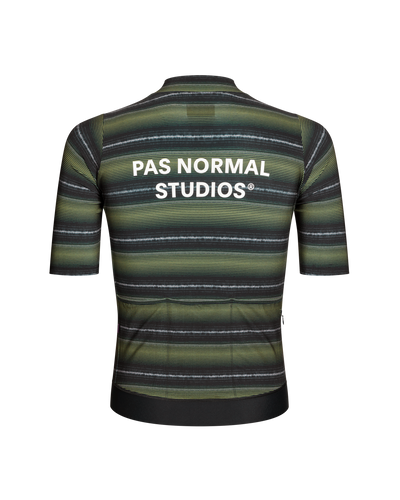 Maillot Manga Corta Pas Normal Studios Essential Hombre Light Olive Stripe #4