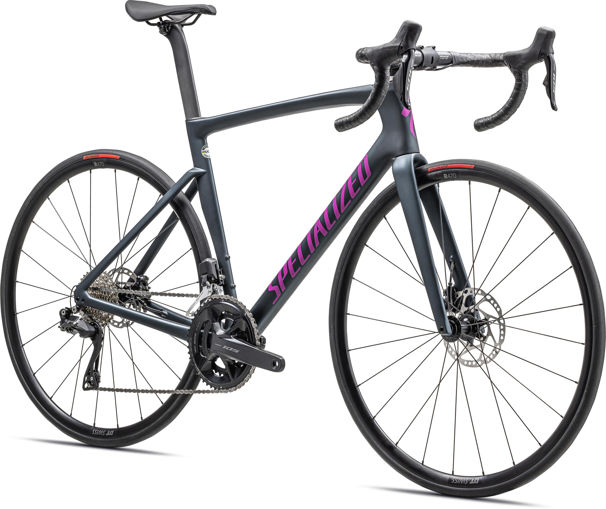 Bicicletas Carretera Tarmac SL7 Comp Shimano 105 Di2 Specialized 2023 Satin Metallic Deep Lake/Purple Orchid