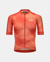 Pas Normal Studios Maillot Manches Courtes Mechanism Homme AOP Hibiscus Orange