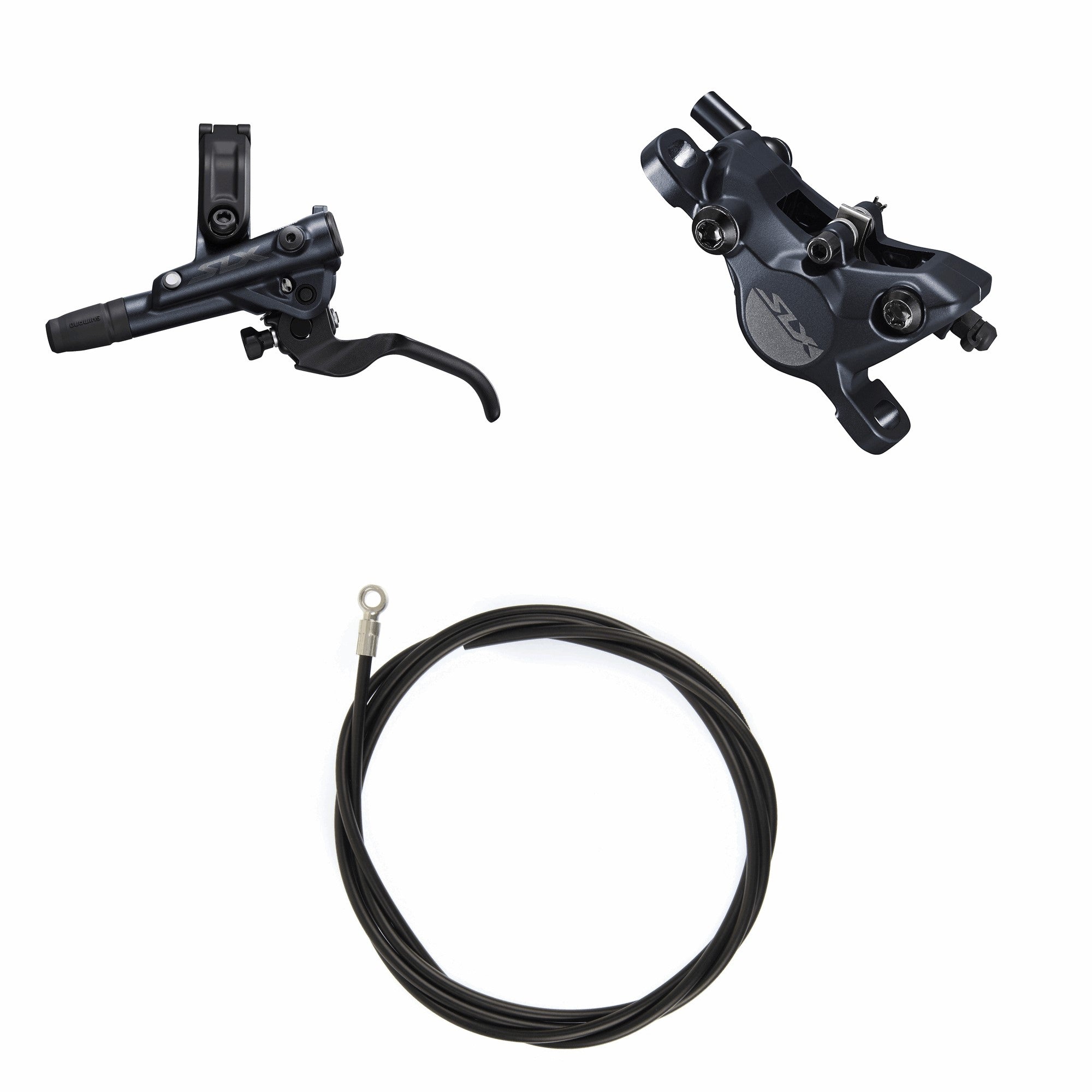 Kit Freno Disco Hidráulico Shimano SLX BR-M7100/BL-M7100 Delantero/Izquierdo Resina Sin Aletas/Adaptador Latiguillo 1000mm Negro #2