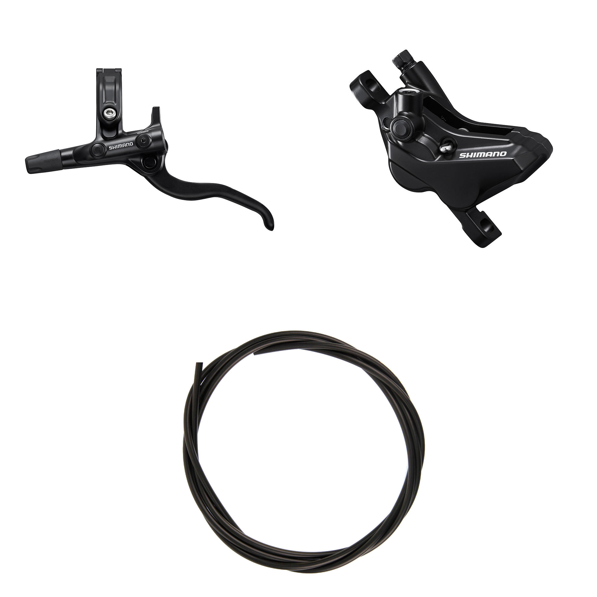 Kit Freno Disco Hidráulico Shimano Deore BR-MT420/BL-M4100 Delantero/Izquierdo Resina Sin Aletas/Adaptador Latiguillo 1000mm Negro #2
