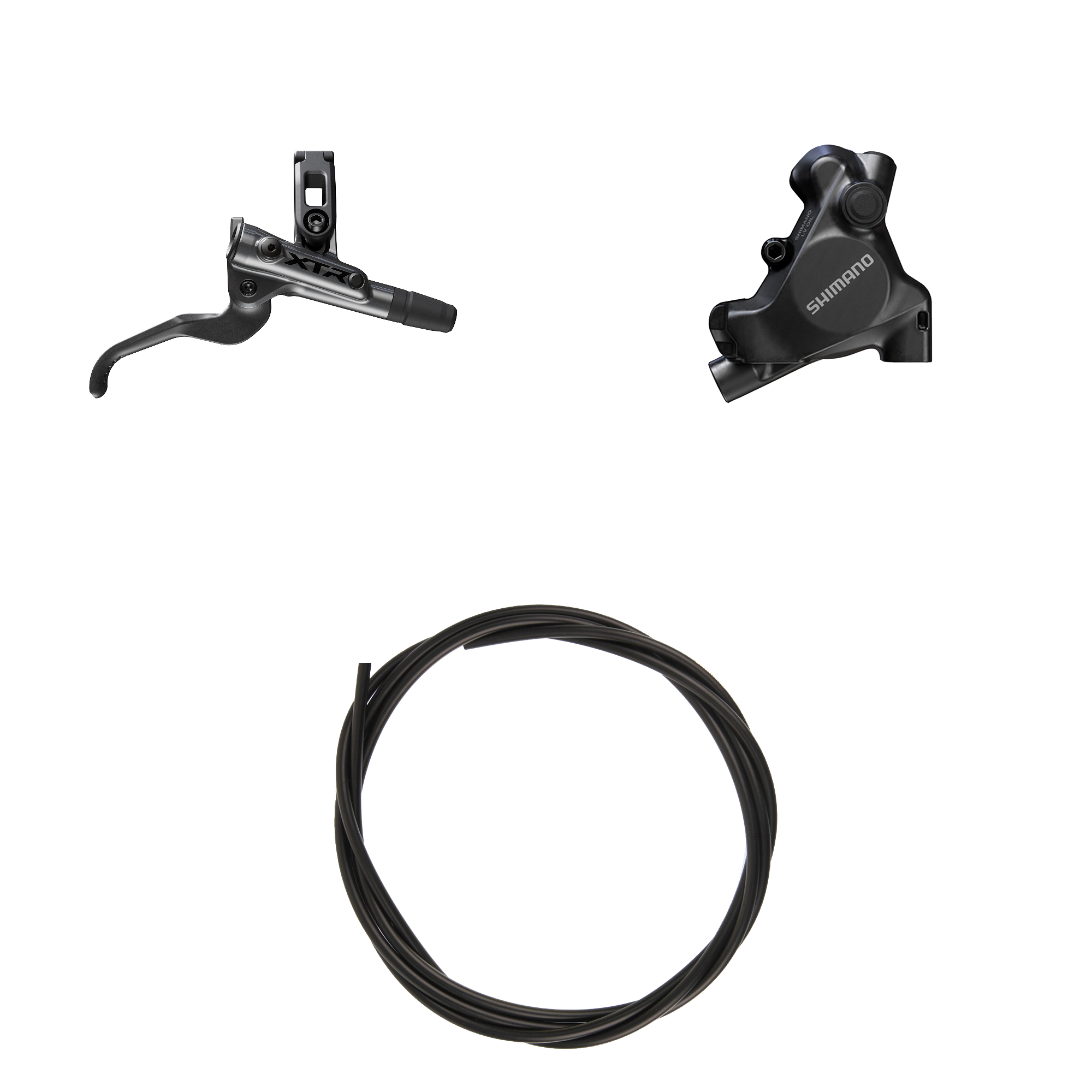 Kit Freno Disco Hidráulico Shimano XTR BR-MT805/BL-M9200 Trasero/Derecho Resina Sin Aletas/Adaptador Latiguillo 1700mm Negro #2