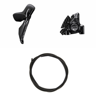 Kit Frenos Disco Hidráulico Shimano Dura-Ace BR-R9270K/ST-R9270 Trasero/Derecho Resina Aleta Sin Adaptador 25mm 1700mm Negro #2