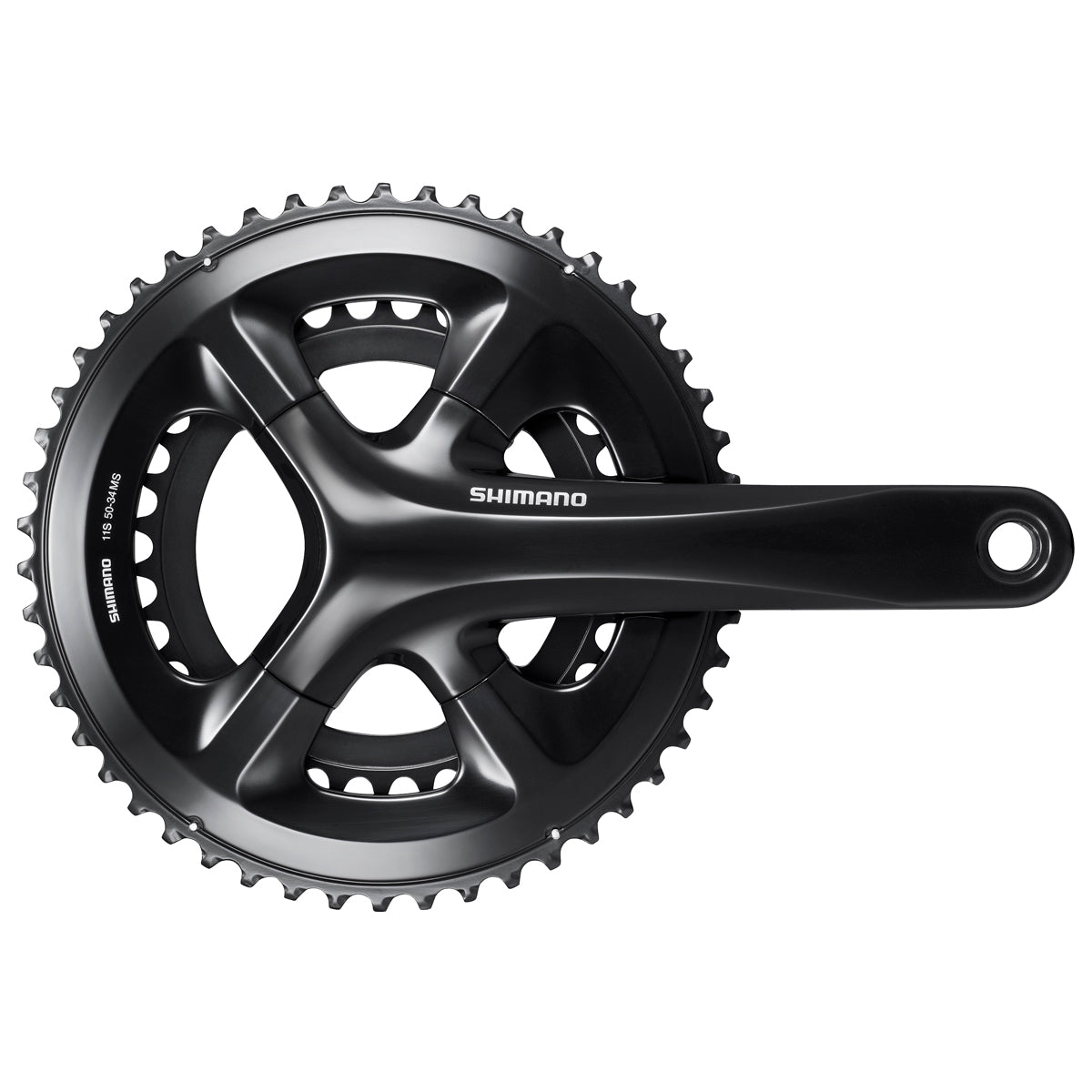 Juego Bielas/Platos Shimano FC-RS510 52/36d 11v Sin Cazoletas Negro