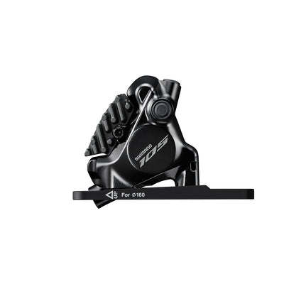 Pinza Freno Disco Hidráulico Shimano 105 BR-R7170 2 Pistones Flat Mount Delantera Negro