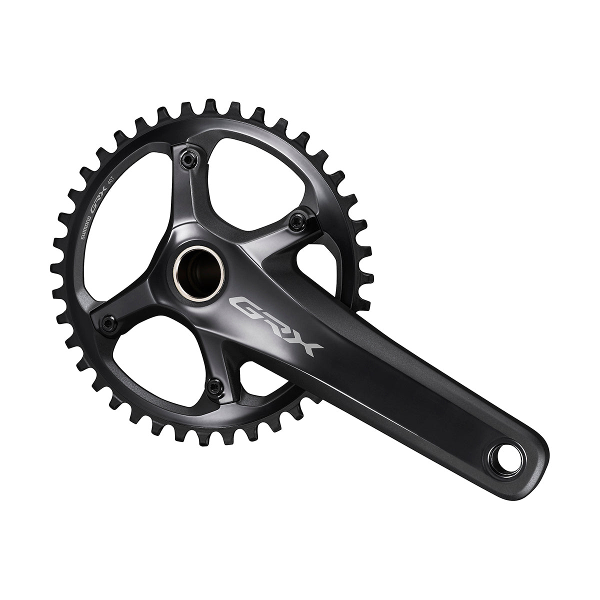 Juego Bielas/Plato Shimano GRX FC-RX810-1 Hollowtech II 40d 11v Sin Cazoletas Negro