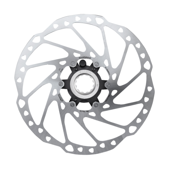 Disco Freno Shimano RT-EM600 Center Lock Anillo Cierre Externo Plata