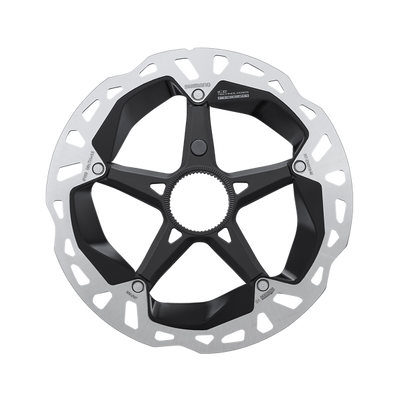 Disco Freno Shimano RT-EM910 Center Lock Ice Technologies Freeza Anillo Cierre Externo Plata/Negro