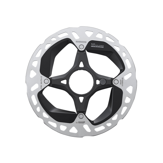 Disco Freno Shimano RT-EM910 Center Lock Ice Technologies Freeza Anillo Cierre Interno Plata/Negro