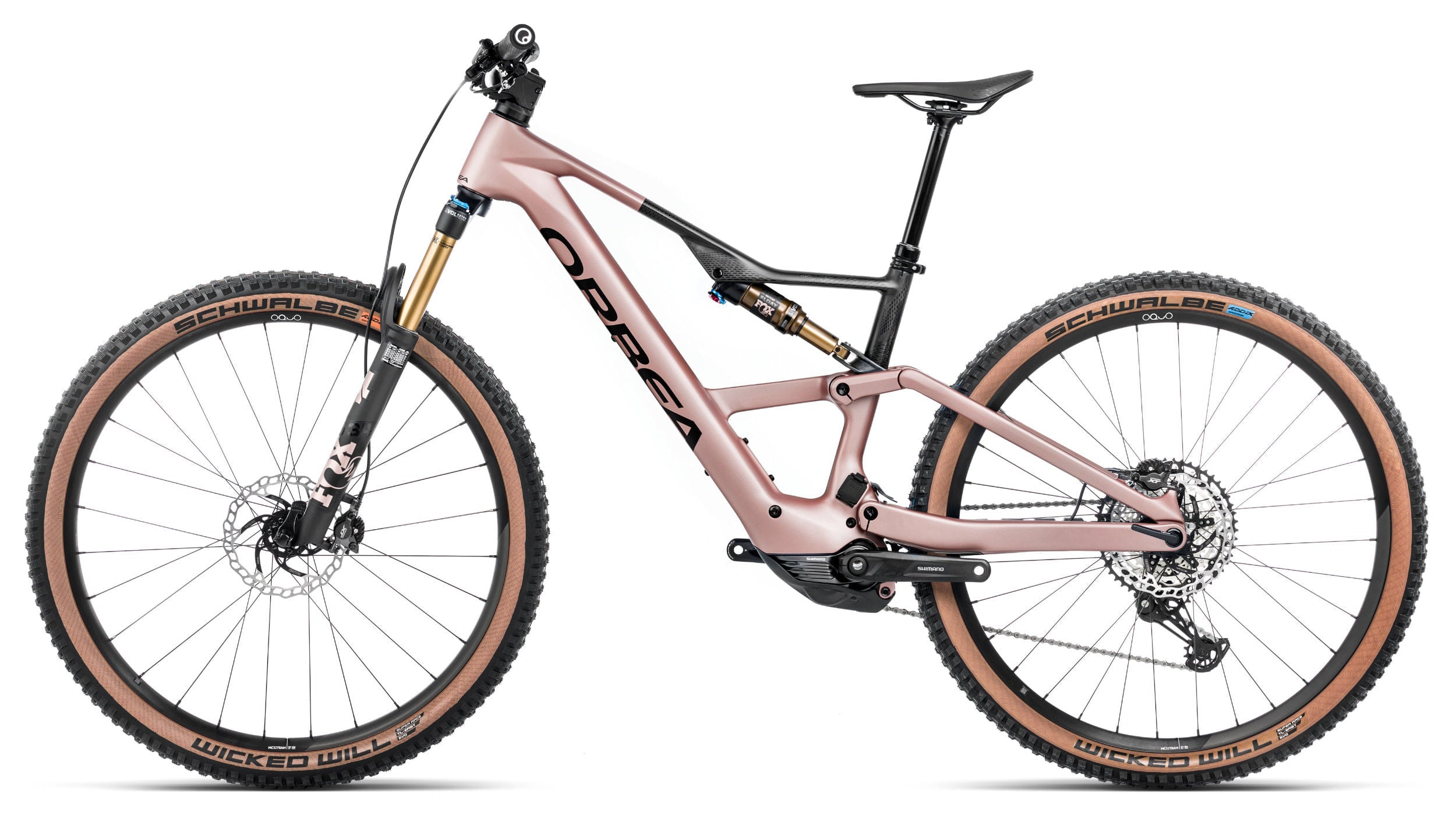 Bicicletas Electricas eTrail Orbea Rise Sl M10 630w 2025 Desert Rose/Carbon Raw Matt #2