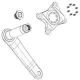 Kit Boulons Manivelle Sram Dub Auto-Extractibles M18/M30 Eagle 90 Acier Noir