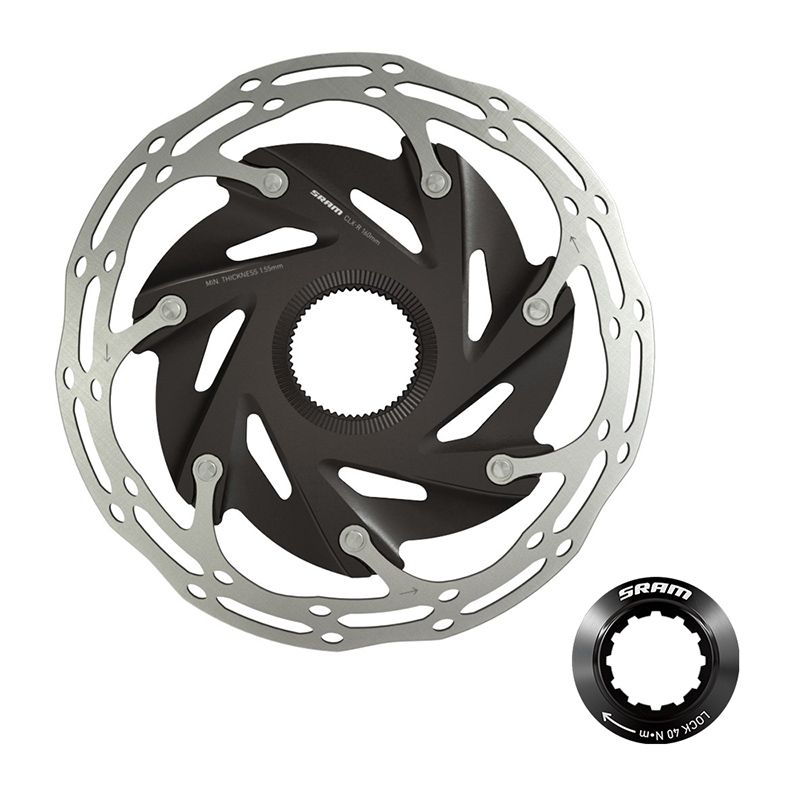 Disco Freno Sram Centerline X Road 2 Piezas Centerlock 160mm Negro/Plata