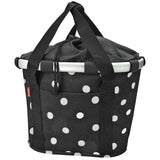 Sac Avant Klickfix Reisenthel BikeBasket City 15L 35x28x26cm Noir/Points Blancs