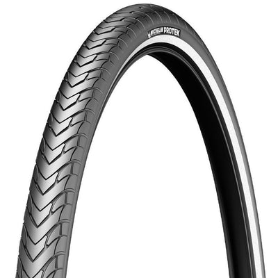 Cubierta Michelin Protek Max 700x40C Performance Line Rigida Flanco Reflectante Negro