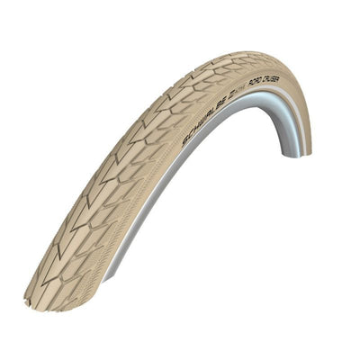 Cubierta Schwalbe Road Cruiser 26x1.75 K-Guard Green Compound HS484 Twinskin Rigida Crema Reflectante