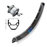Roue Avant Ridewill Dynamo Serrage Rapide Shimano DH3N30 Noir/Argent