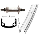Roue Avant Winora 100mm Aluminium Argent Mat
