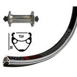 Roue Avant Winora Exal XR-1 Shimano Tiagra Serrage Rapide 100mm Argent