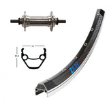 Roue Avant Winora Exal ZX19 Axe Plein Écrou 100mm Noir/Argent