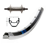 Roue Avant Winora Exal ZX19 Axe Plein Écrou 100mm Argent Mat
