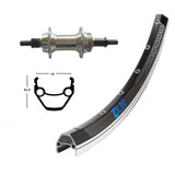 Roue Arrière Winora Exal ZX19 Axe Plein Écrou 135mm 6/8v Noir/Argent