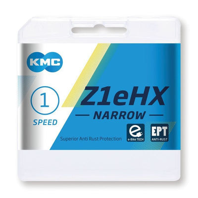 Cadena KMC Z1 EHX EPT 128 Eslabones 1v Gris