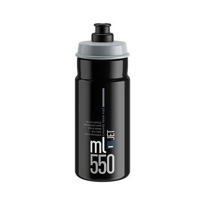 Bidón Jet Elite Negro Logo Gris 550ml