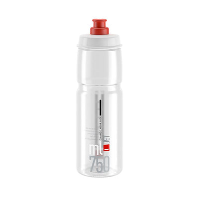 Bidon Elite Jet Transparente Logo Rojo 750ml