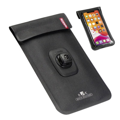 Funda Smartphone Klickfix PhoneBag Light M 110x170x11mm Adaptador Giratorio Negro