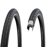 Reifen Schwalbe Delta Cruiser Plus HS431 Active PunctureGuard TwinSkin Starr Schwarz Reflektierend