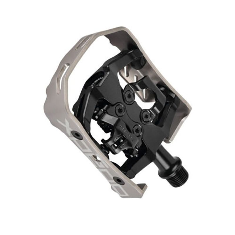 Pedales Automaticos Xpedo Mtb Milo Aluminio Negro/Plata