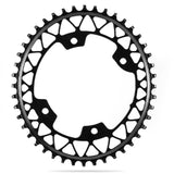 Plateau Absolute Black 110 Bcd 4 Bras Asymétrique Gravel Shimano 1x10/12v Aluminium Noir