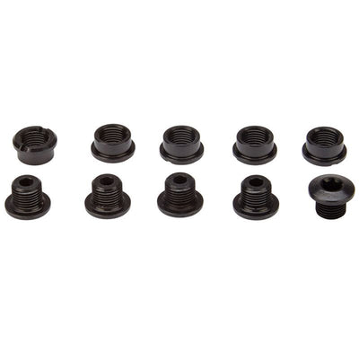 Kit Tornillos Plato 5 Brazos Absolute Black Cortos Aluminio Negro