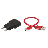 Ladegerät USB-C-Kabel Sigma Schnellladung Schwarz/Rot