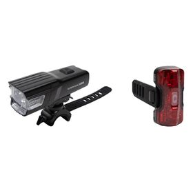 Juego Luces Zefal Supervision Delantera F200 Trasera R150 USB Blanco/Rojo