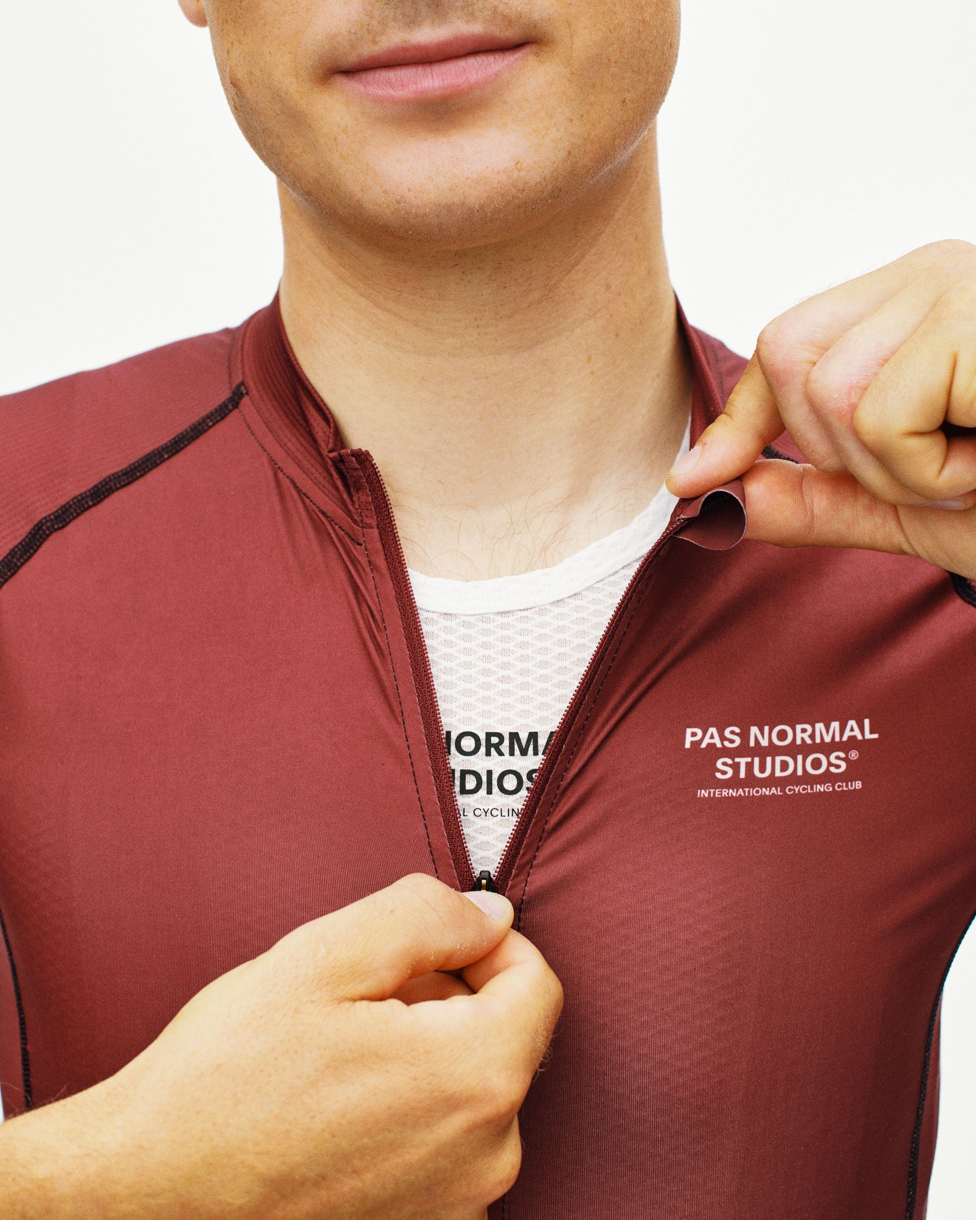Maillot Manga Corta Pas Normal Studios Mechanism Hombre Maroon #7