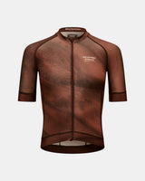 Pas Normal Studios Maillot Manches Courtes Mechanism Homme AOP Light Brown