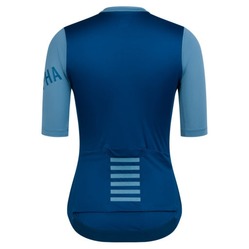 Pro Team Maillot Entrenamiento Rapha Mujer Dusted Blue/Jewelled Blue #2